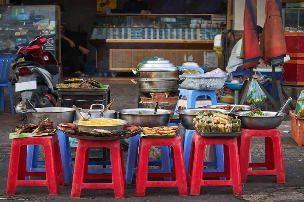 דוכן אוכל רחוב בפנום פן.